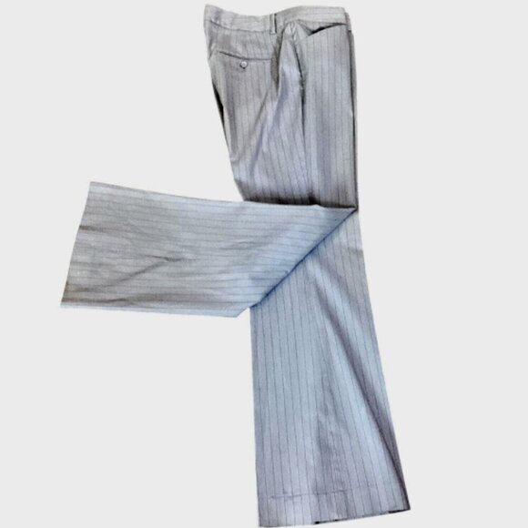 EXPRESS Design Studio Editor Pant Sz 6 Gray Pinstripe #307F - Picture 4 of 7